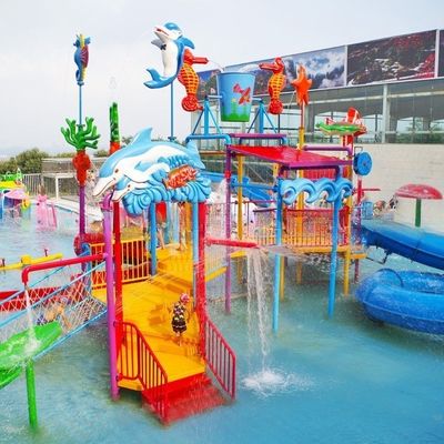 Large Capacity Garden Splash Water Playground With Children Water Slide