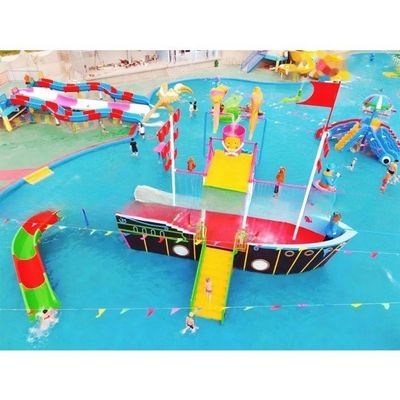 18m*16m*9m Piratenschip waterpark Kinderen water speeltuin Sterke structuur