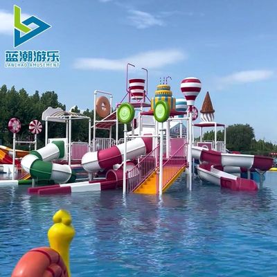 Candy-Themen-Wasserpark-Haus-Fiberglas-Rutsche für Kinder und Erwachsene